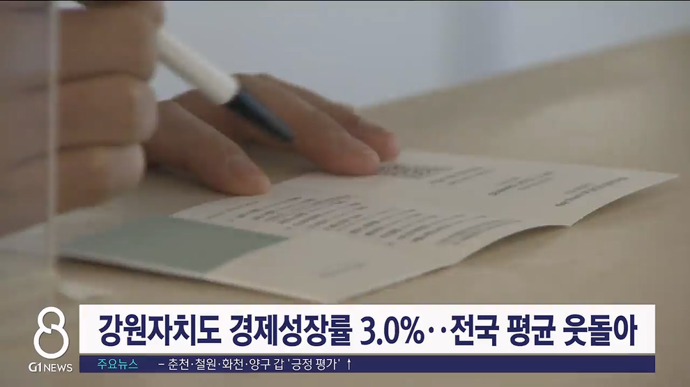 강원자치도 경제성장률 3.0%..전국 평균 웃돌아