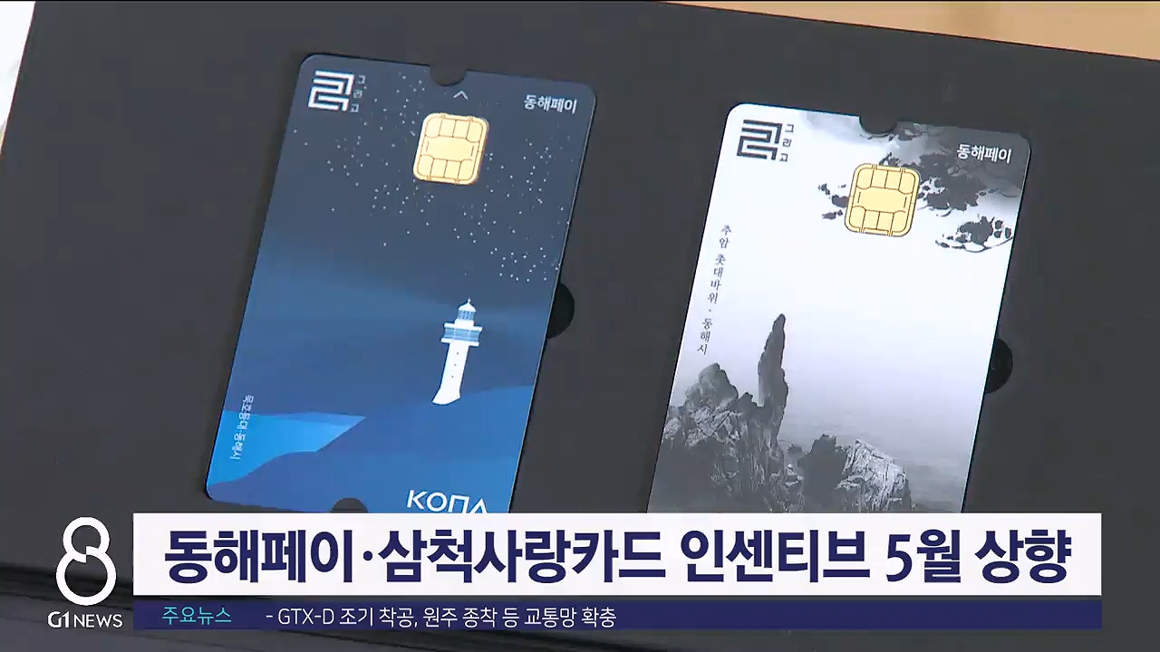 동해페이·삼척사랑카드 인센티브 5월 상향