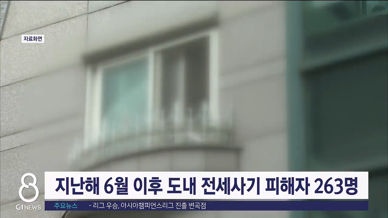 지난해 6월 이후 도내 전세사기 피해자 263명