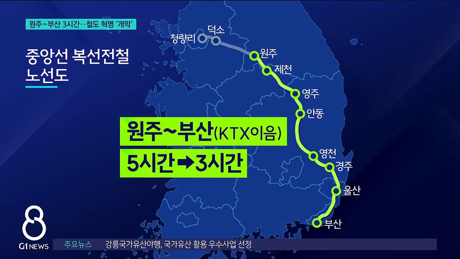 원주~부산 3시간..철도 혁명 '개막'