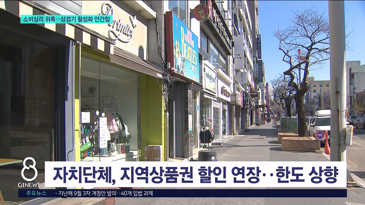 소비심리 위축..상경기 활성화 안간힘 