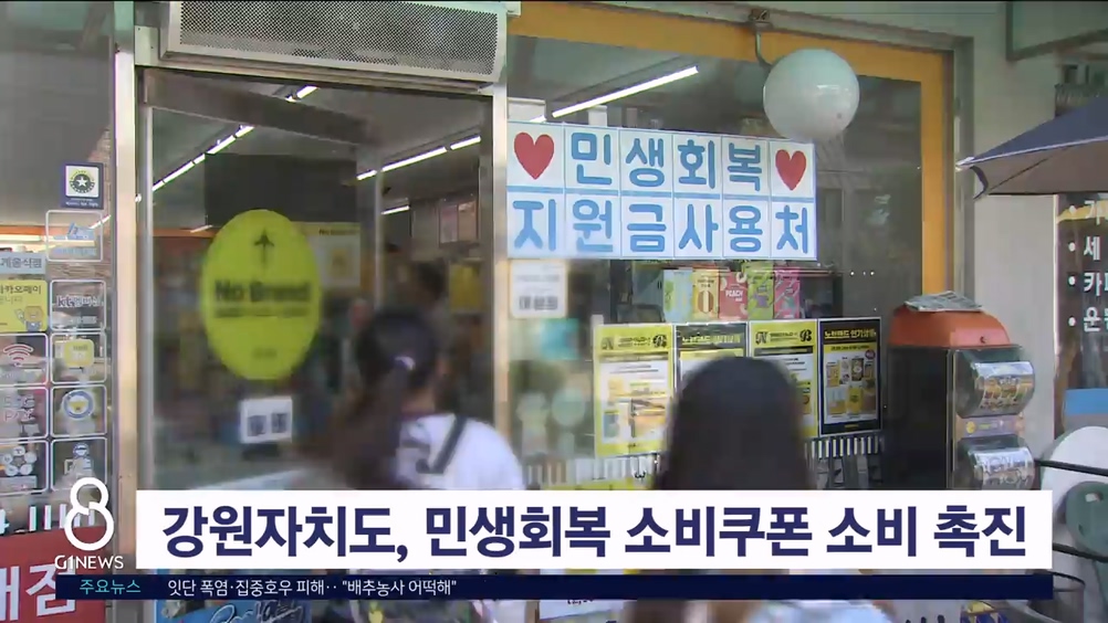 강원자치도, 민생회복 소비쿠폰 소비 촉진