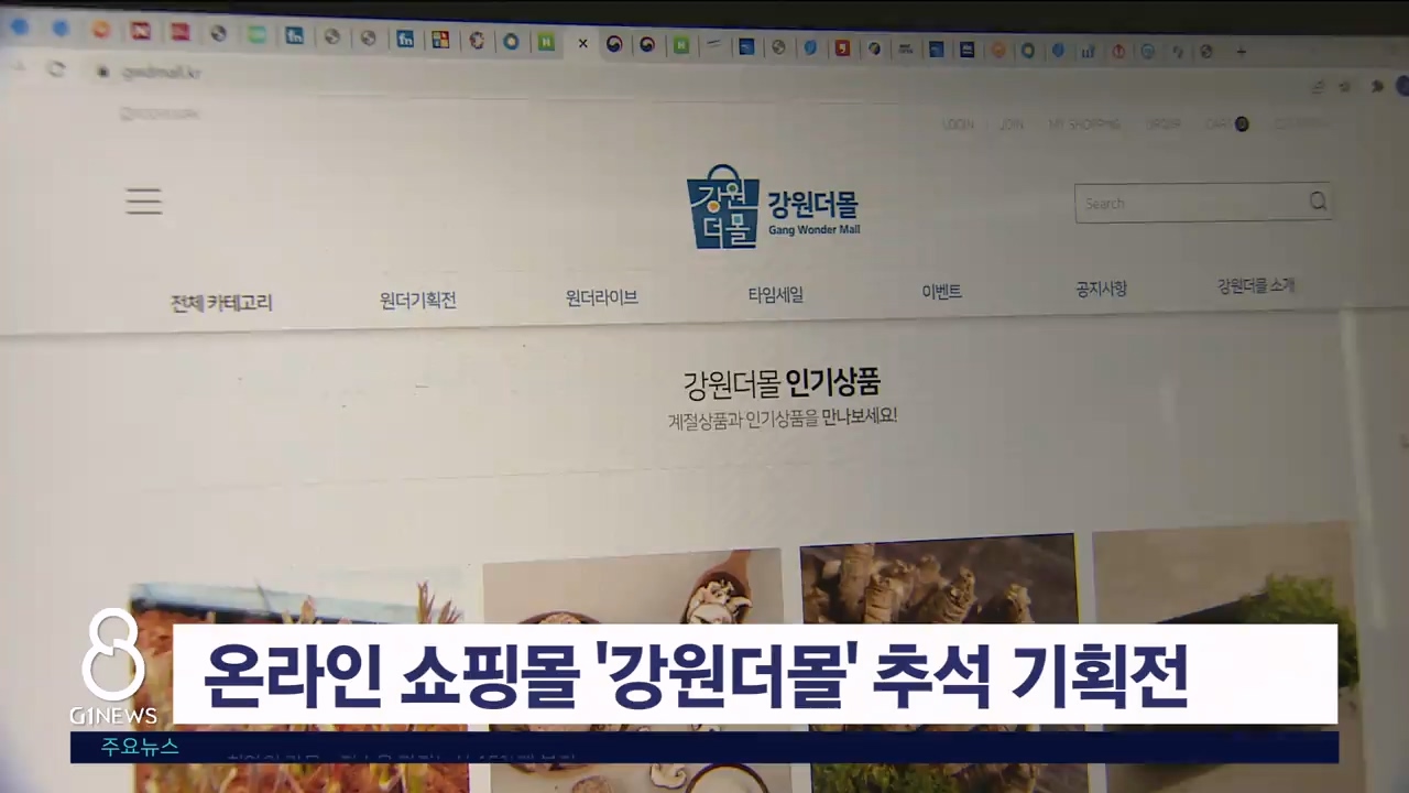 온라인 쇼핑몰 '강원더몰', 추석 기획전 마련