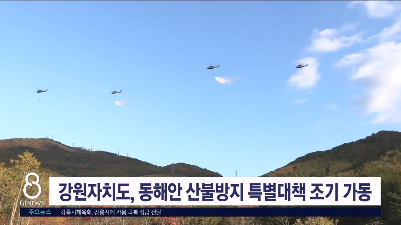 강원자치도, '동해안 산불방지 특별대책 조기 가동'
