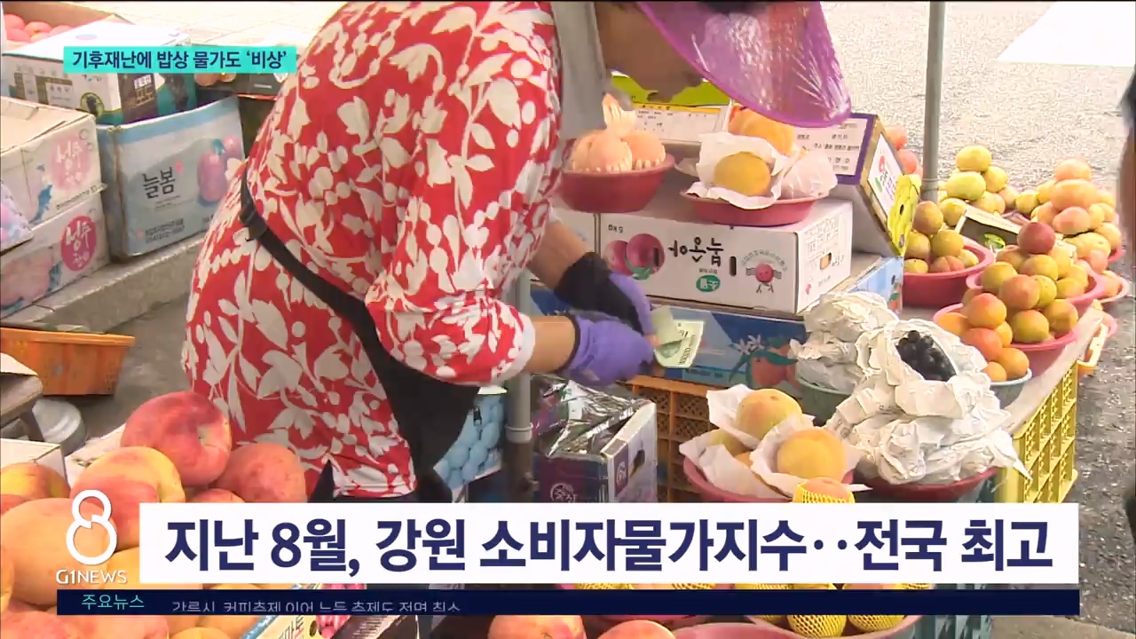 기후재난에 밥상 물가도 '비상' 