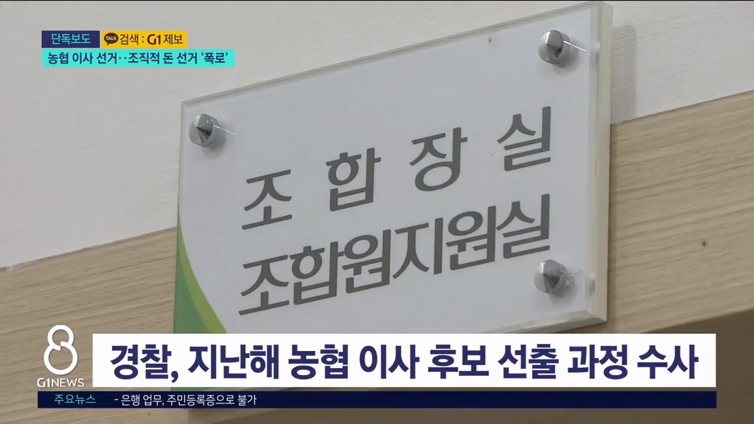 [단독]농협 이사 선거..조직적 돈 선거 '폭로' 