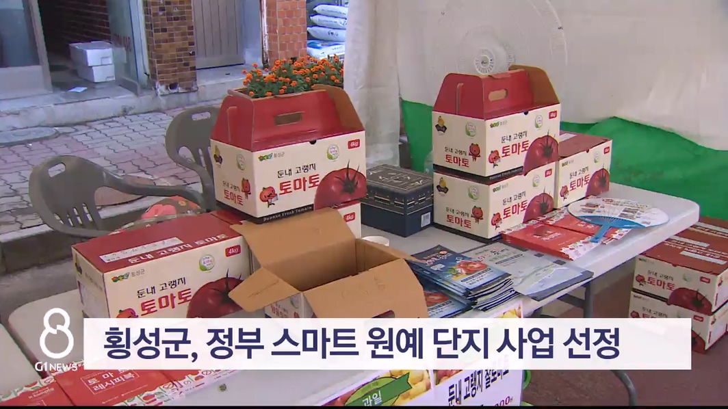 횡성군, 정부 스마트 원예 단지 사업 선정