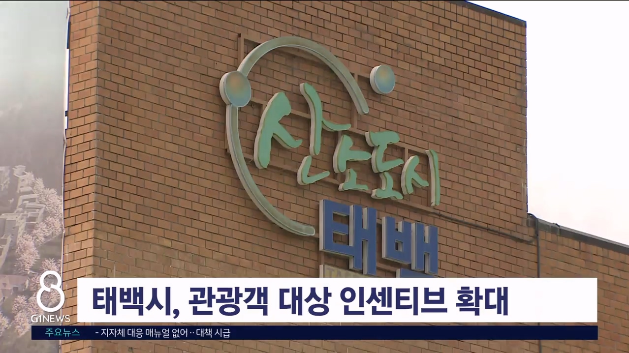 태백시, 관광객 대상 인센티브 지원