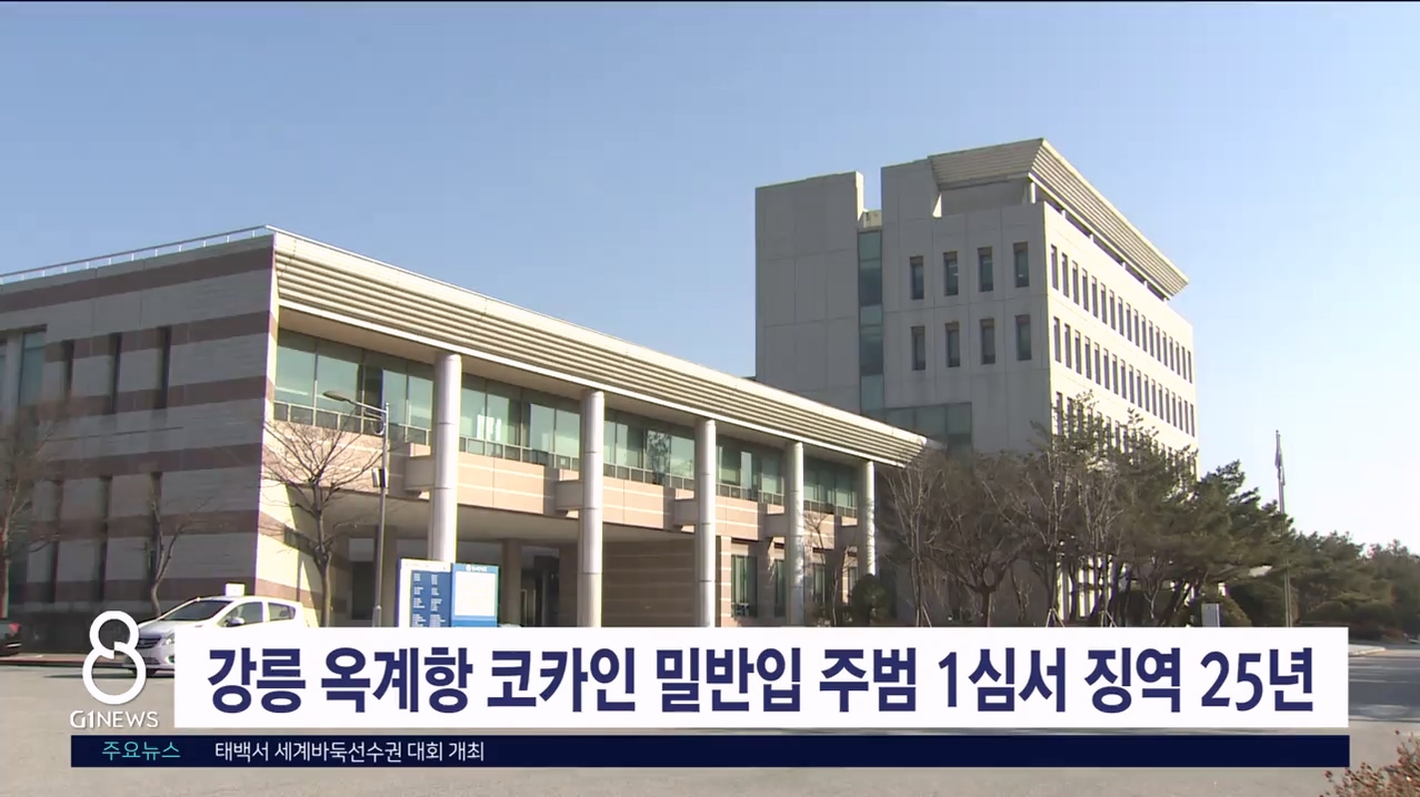 강릉 옥계항 코카인 밀반입 주범 1심서 징역 25년