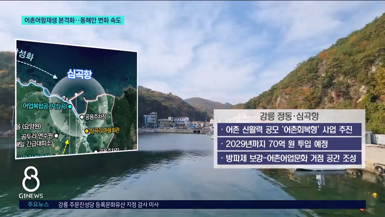 어촌어항재생 본격화, 동해안 변화 속도 