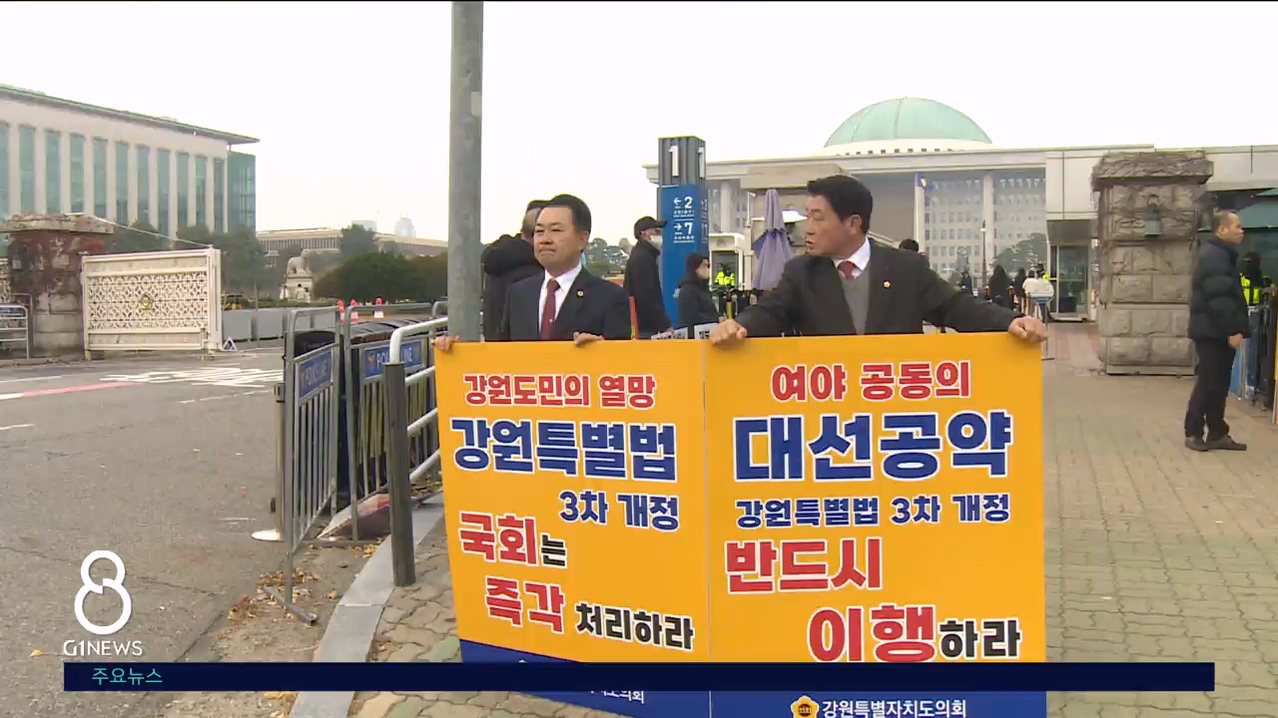 강원특별법 3차 개정 강력 '촉구' 