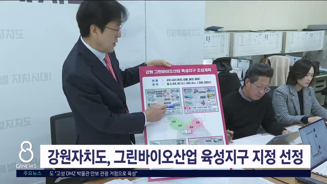 강원자치도, 그린바이오산업 육성지구 지정 선정