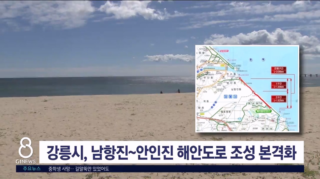 강릉시, 남항진~안인진 해안도로 조성 본격화