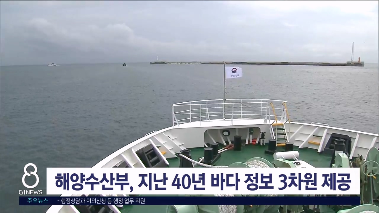 해양수산부, 지난 40년 바다 정보 3차원 제공