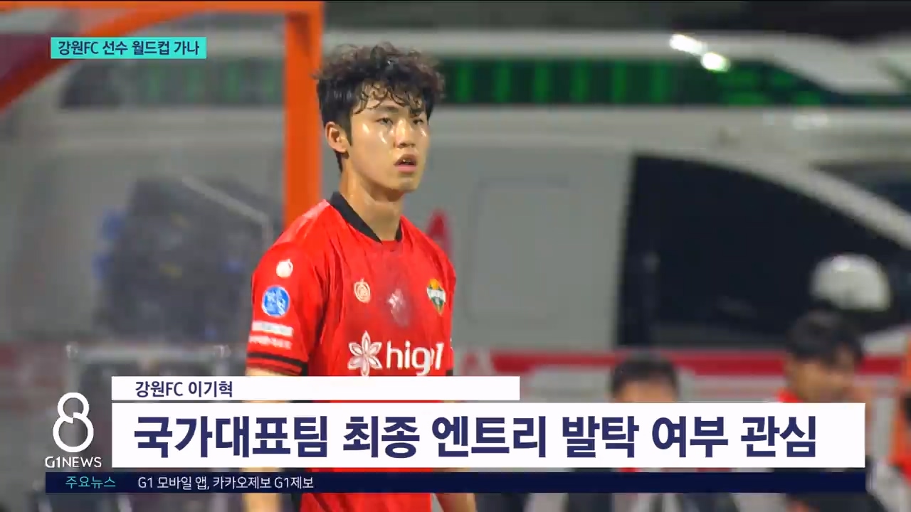 강원FC 소속 월드컵 멤버 탄생하나 