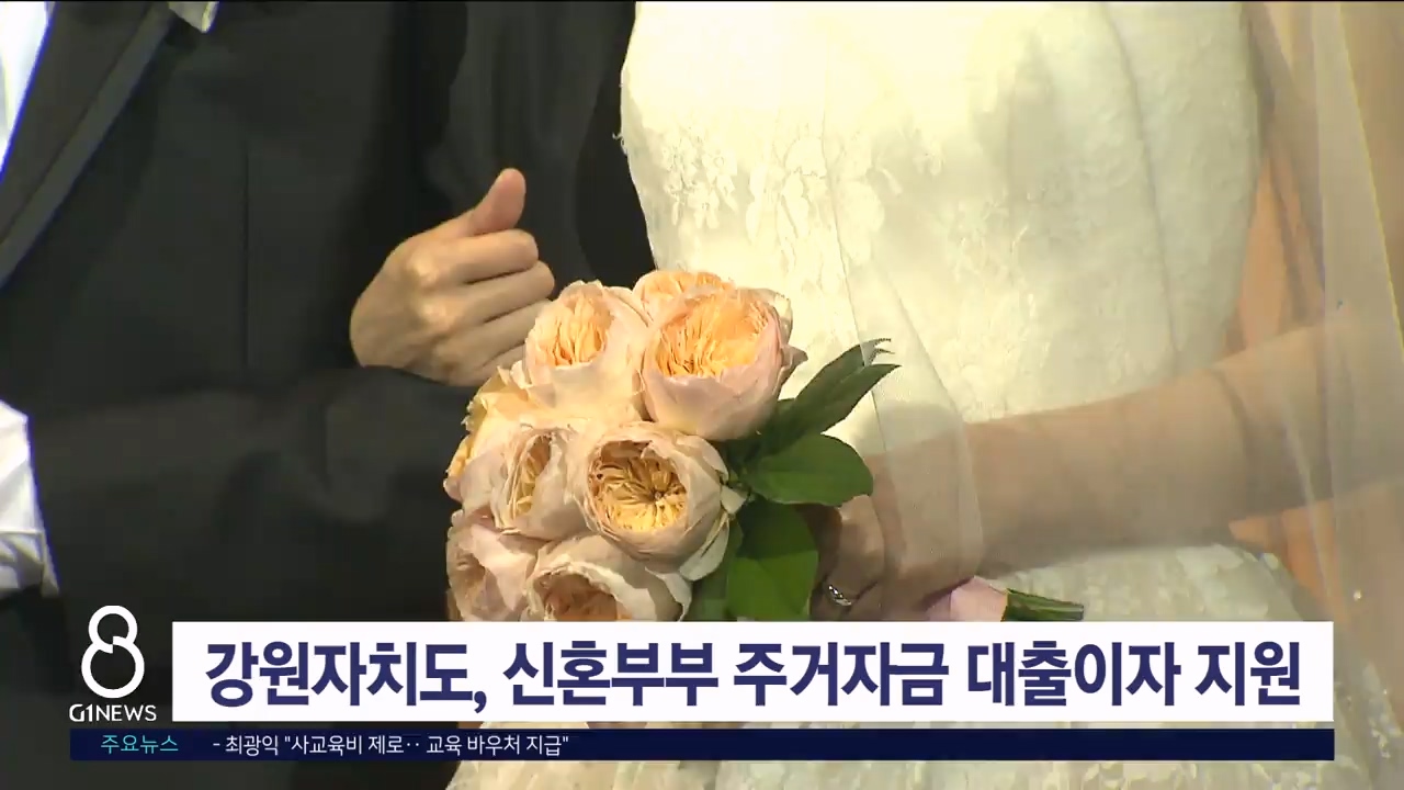 강원자치도, 신혼부부 주거자금 대출이자 지원