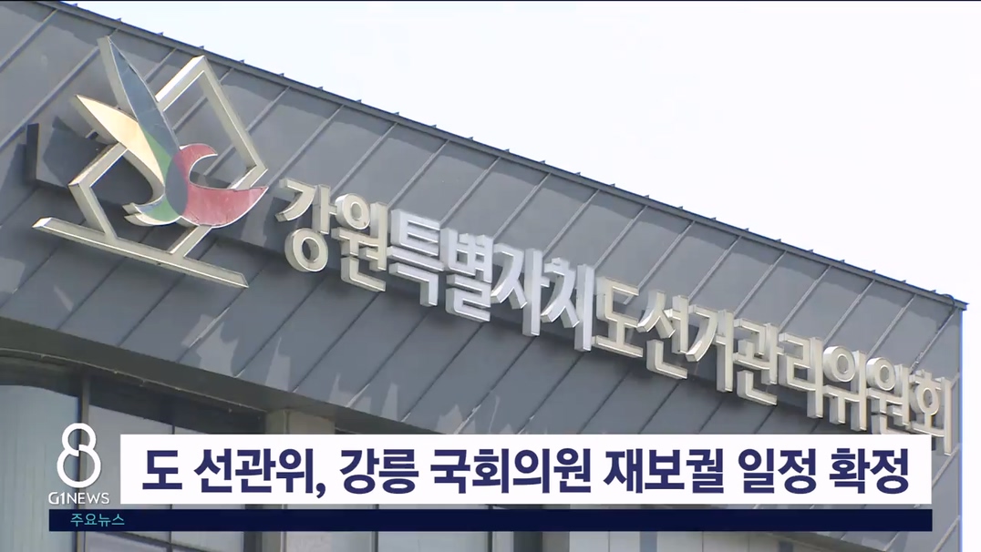 도 선관위, 강릉 국회의원 재보궐 선거 일정 확정