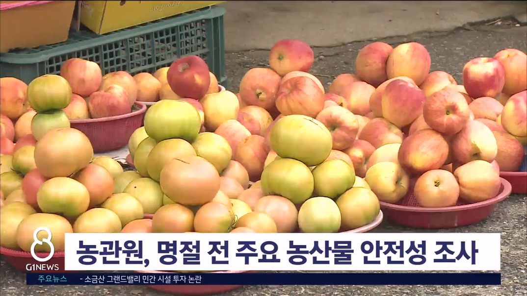 농관원, 명절 전 주요 농산물 안전성 조사