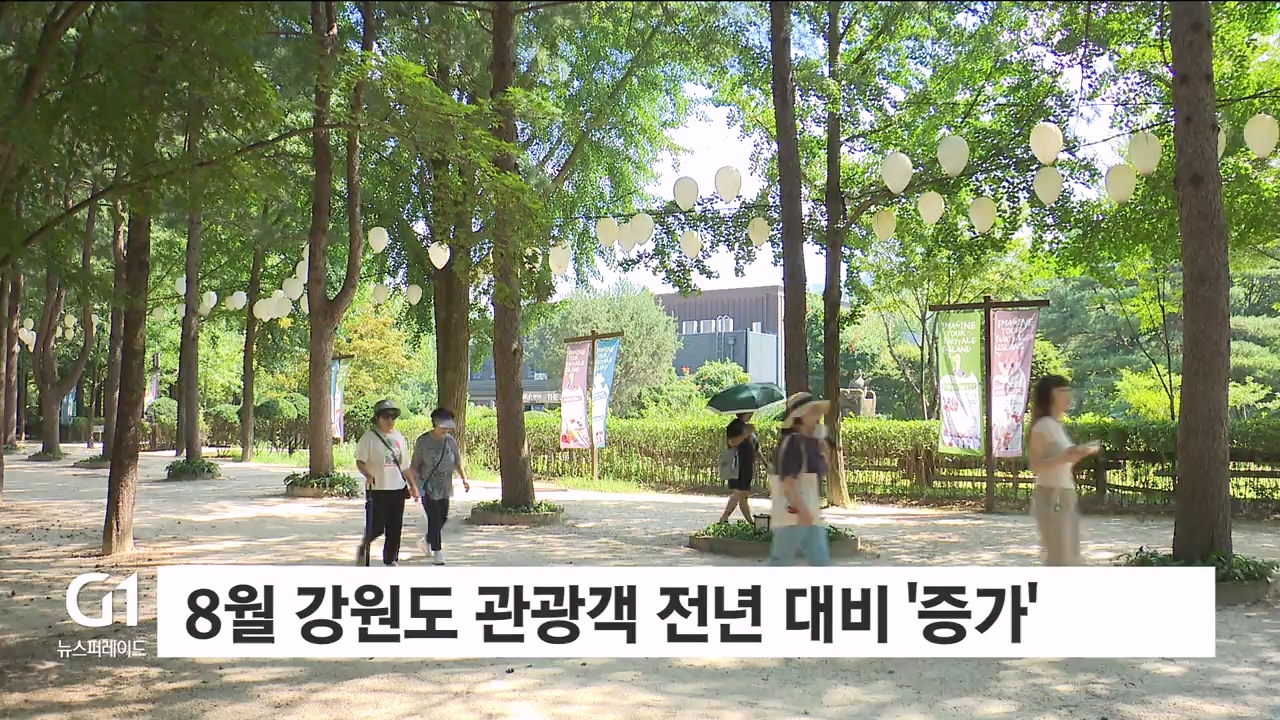 8월 강원도 관광객 전년 대비 '증가'