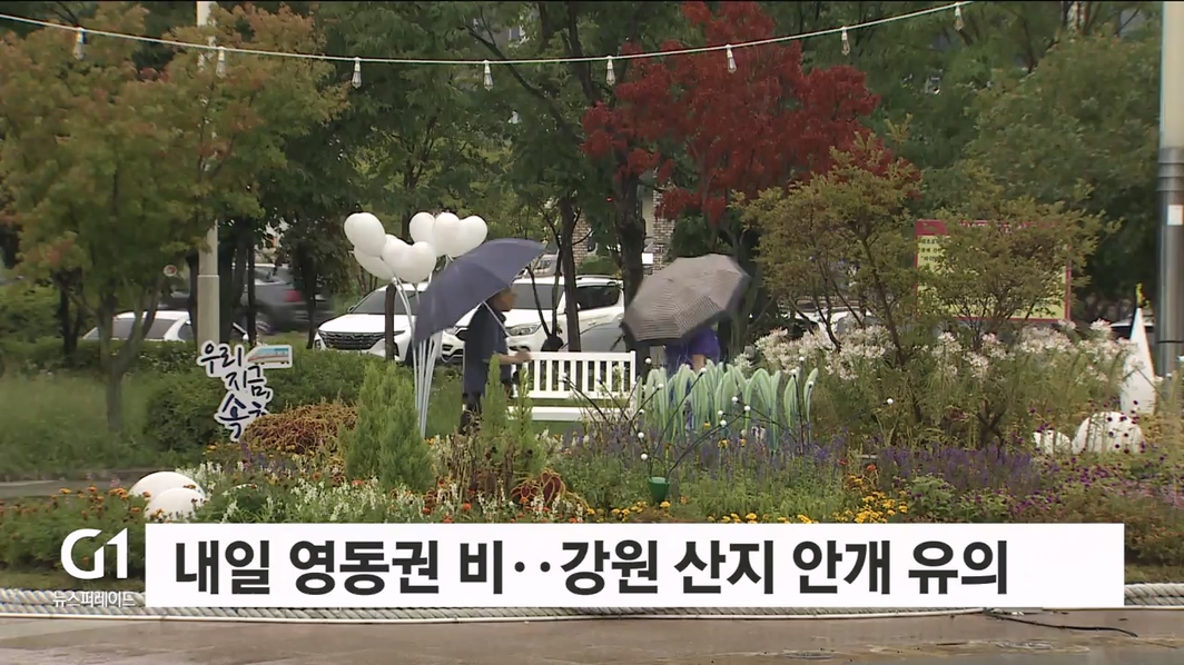 내일 영동권 비..강원 산지 안개 유의