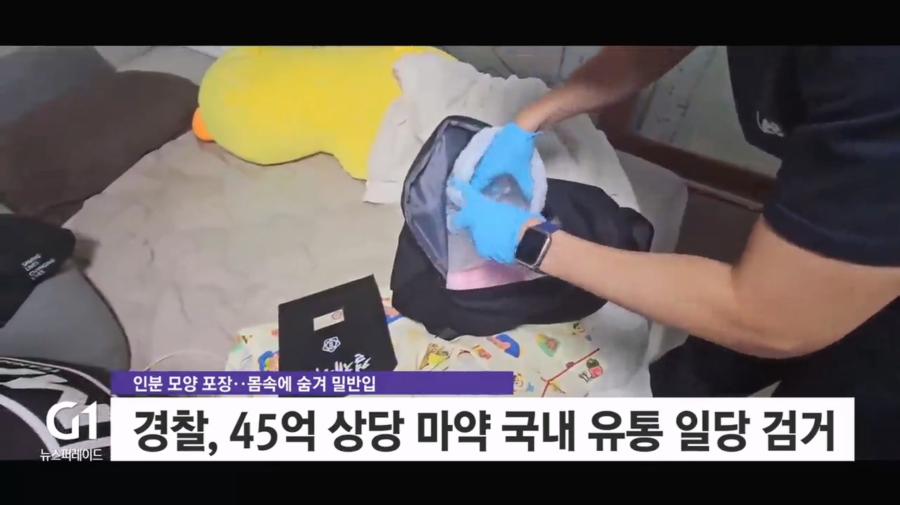 항문에 숨긴 '마약'..국내 유통 '덜미' 