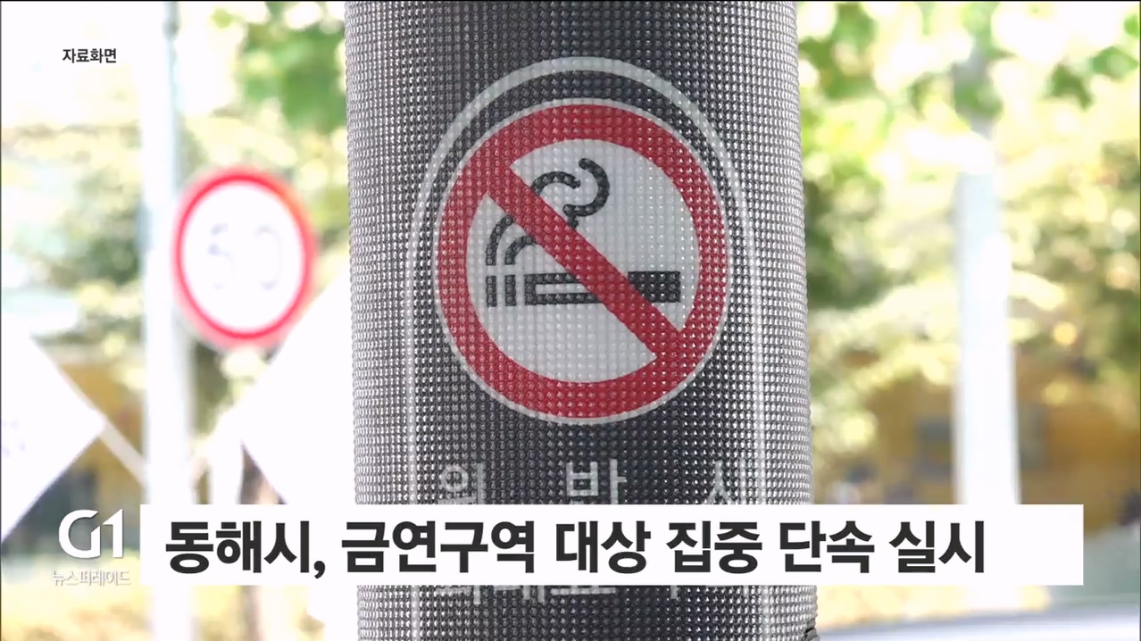 동해시, 금연구역 대상 집중 단속 실시