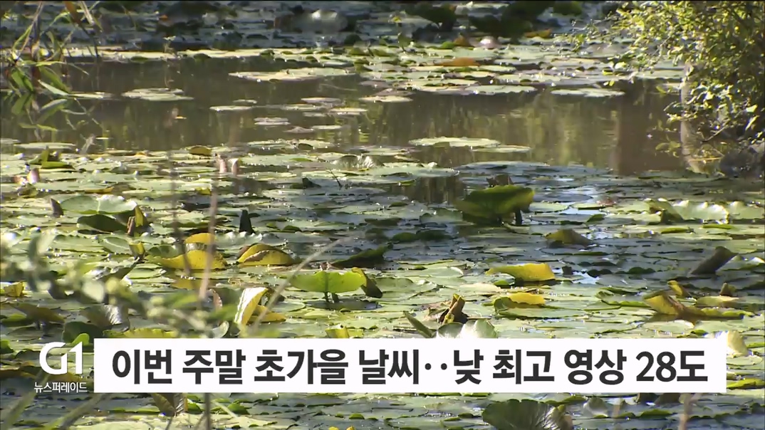 이번 주말 '선선' 초가을 날씨..낮 최고 영상 28도